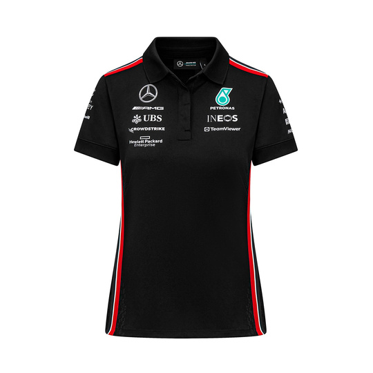 Polo damskie Team Black Mercedes AMG F1 