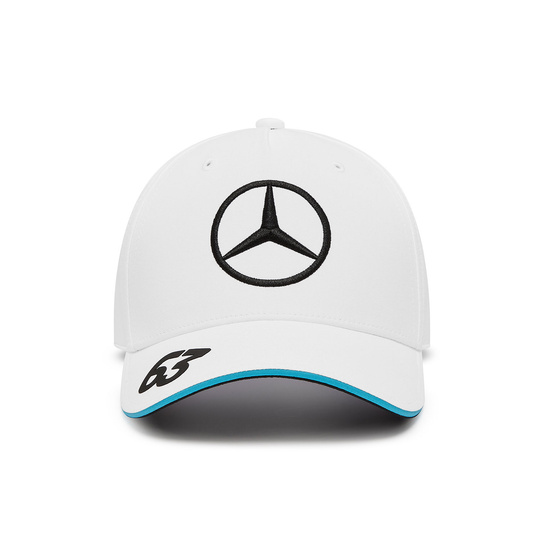 Czapka męska baseballowa White George Russell Mercedes AMG F1 2024