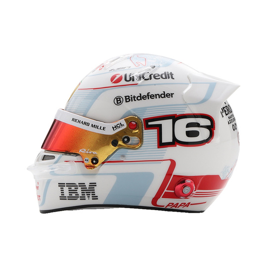 Model kasku 1:5 Charles Leclerc Monaco GP Scuderia Ferrari F1