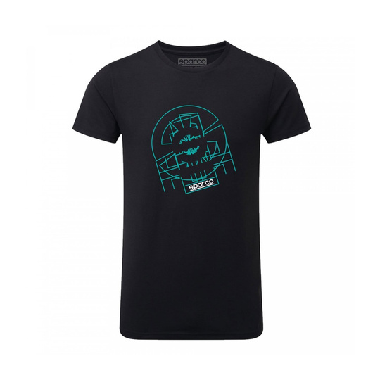 T-shirt męski Sparco NEW TRON czarny