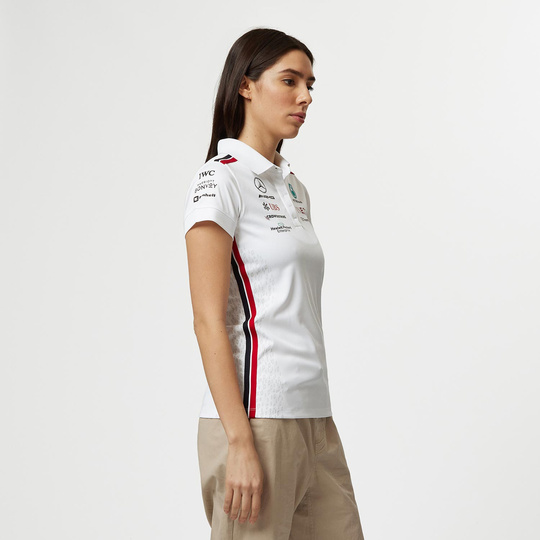 Polo damskie Team białe Mercedes AMG F1 