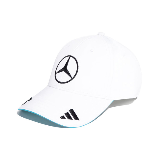 Czapka baseballowa biała George Russell Mercedes AMG F1 2025