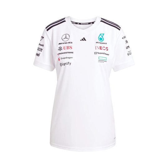 T-shirt damski biały Team Mercedes AMG F1 2025