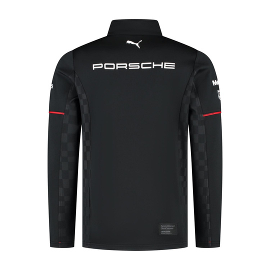Bluza męska 1/4 Zip Mid-layer czarna Porsche Motorsport 2025