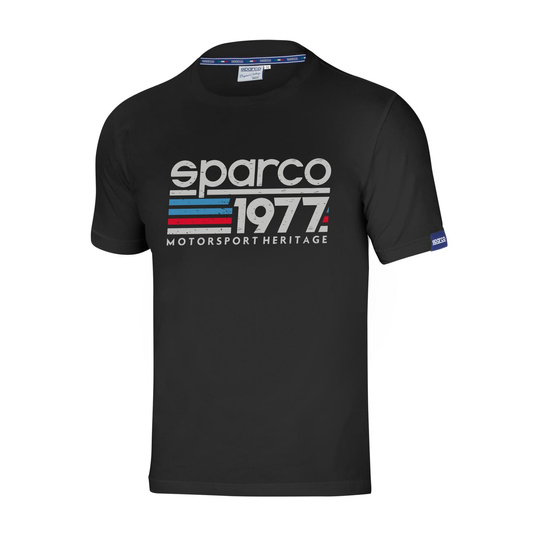 T-shirt męski 1977 Sparco czarny