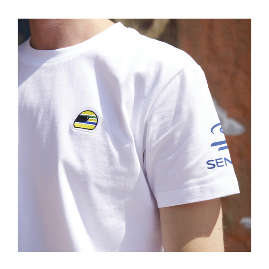 T-shirt męski Helmet biały Ayrton Senna 2026