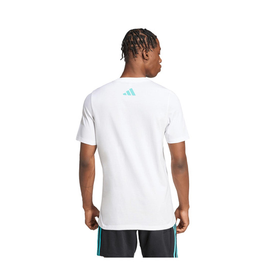 T-shirt męski biały Logo Mercedes AMG F1 2025