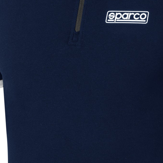 Koszulka polo ZIP MY24 Sparco granatowa