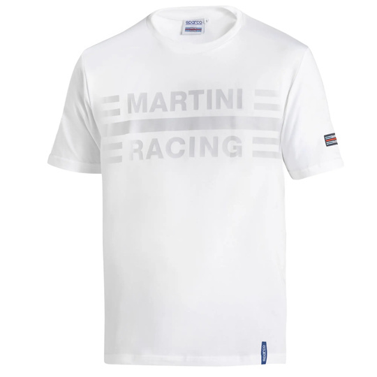 Koszulka t-shirt męska Sparco Martini Racing Big Logo biała