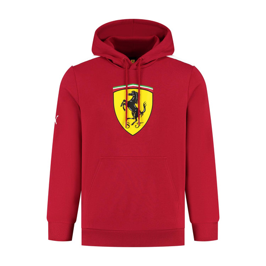 Bluza męska Hoodie Shield czerwona Scuderia Ferrari F1 2025