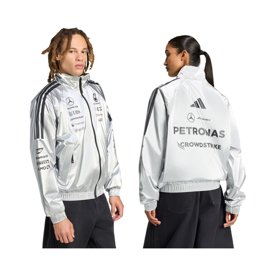Kurtka przeciwdeszczowa Team Silver Mercedes AMG F1 2026