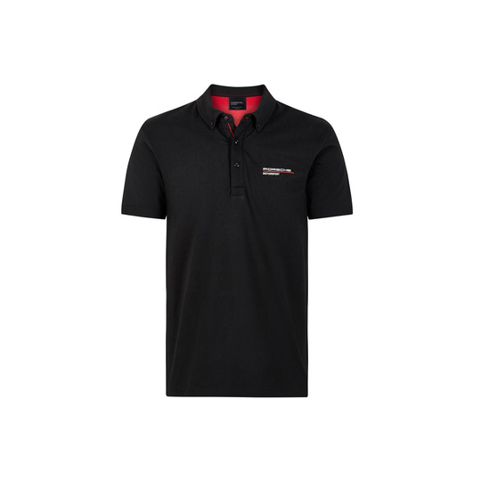 Polo męskie Logo czarne Porsche Motorsport 2021
