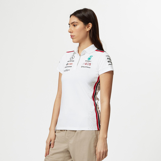 Polo damskie Team białe Mercedes AMG F1 