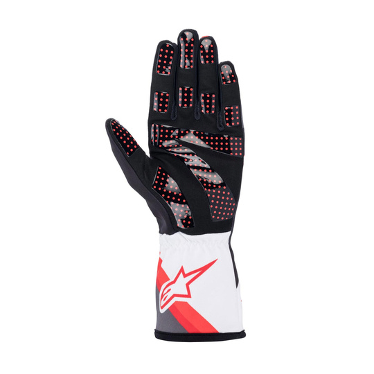 Rękawice Alpinestars TECH-1 K Race V2 Graph białe/czerwone