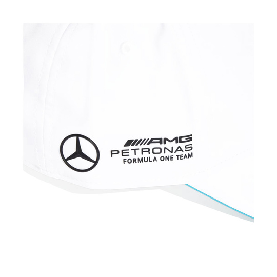 Czapka baseballowa biała George Russell Mercedes AMG F1 2025