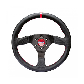 Kierownica Sparco R383 Champion czarna/czerwona