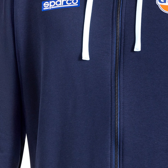 Bluza z kapturem rozpinana Gulf MY25 Sparco granatowa