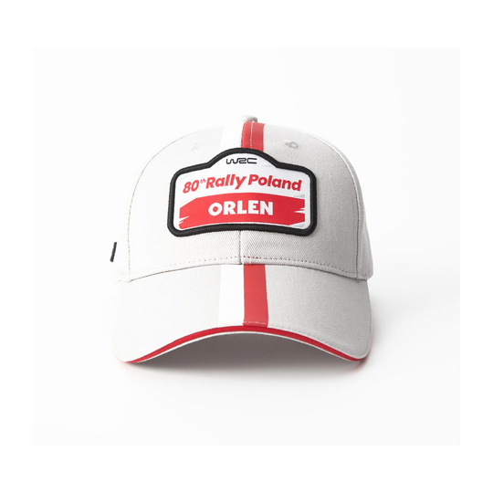 Czapka baseballowa Stripe szara Rally Poland WRC