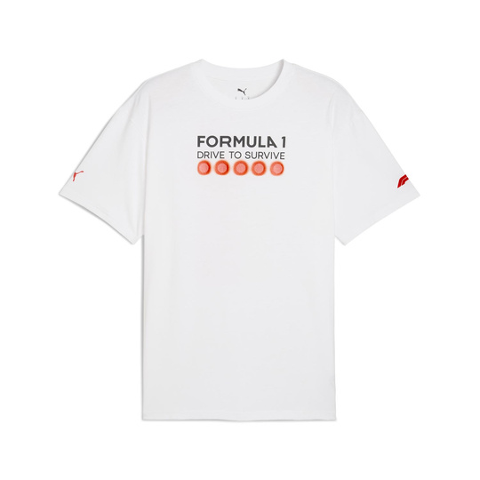 T-shirt męski DTS Relaxed biały Formula 1 2025