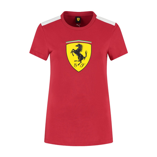 T-shirt damski Shield czerwony Scuderia Ferrari F1 2025