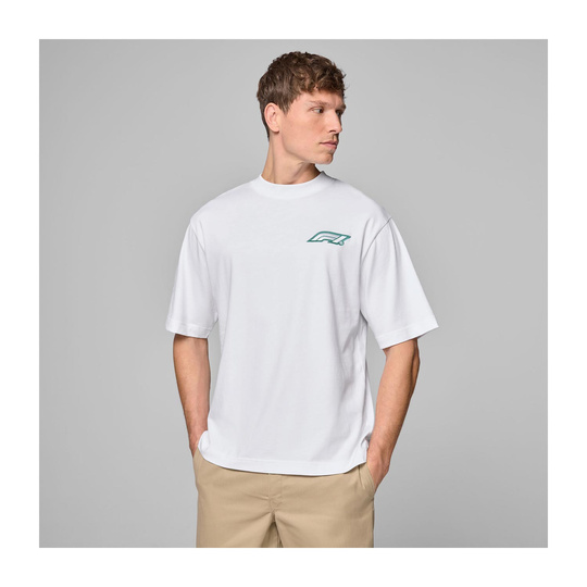 T-shirt męski Legacy Graphic biały Formula 1 2025
