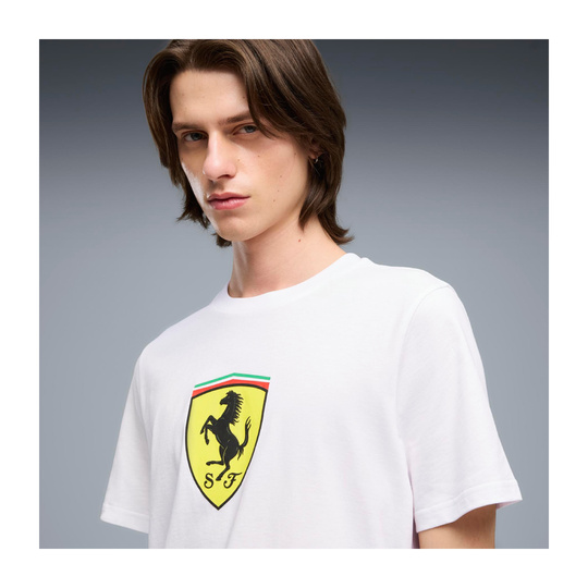 T-shirt męski biały Large Logo Scuderia Ferrari F1 2026