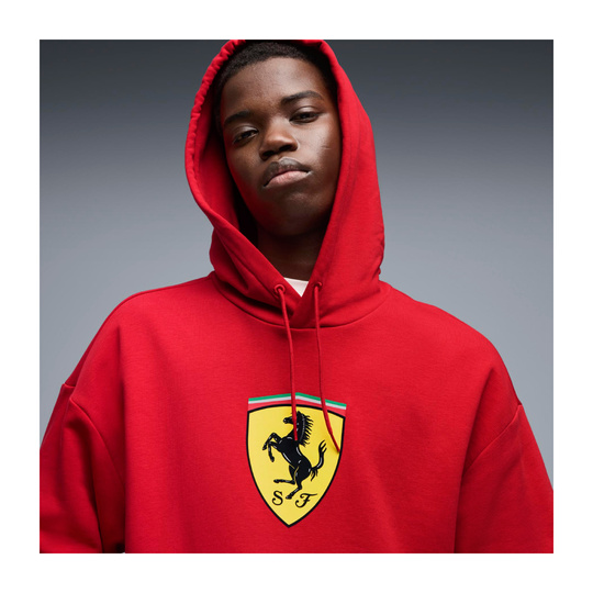 Bluza z kapturem czerwona Large Logo Scuderia Ferrari F1 2026