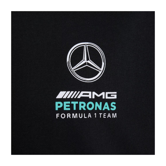 Koszulka t-shirt dziecięca czarna DNA Logo Mercedes AMG F1 2026