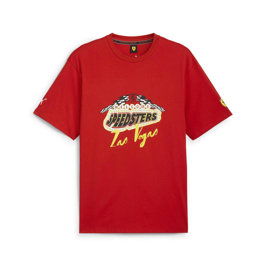 T-shirt męski Las Vegas GP czerwony Scuderia Ferrari F1 
