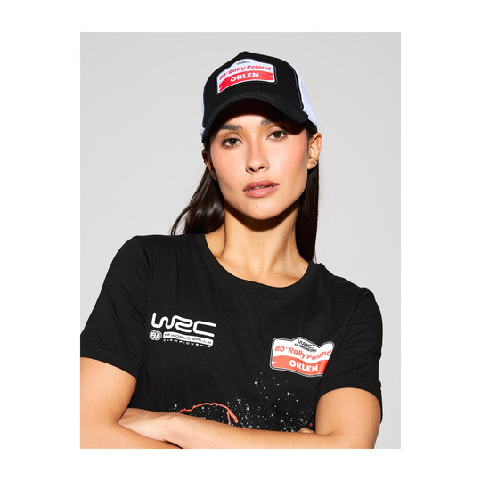 Czapka baseballowa Trucker czarna Rally Poland WRC