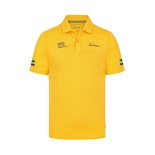 Polo męskie Stripe żółte Ayrton Senna F1 2024