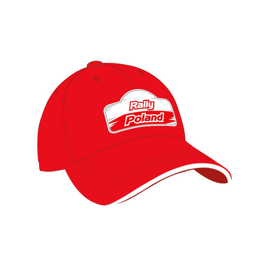Czapka baseballowa Logo czerwona Rally Poland