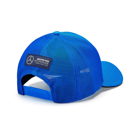Czapka męska baseballowa George Russell Trucker blue Mercedes AMG F1 2023