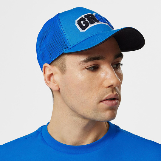 Czapka męska baseballowa George Russell Trucker blue Mercedes AMG F1 2023