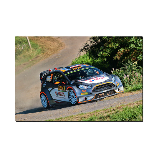 Fotoobraz Robert Kubica / Maciej Szczepaniak - Ford Fiesta WRC 120 x 80 cm