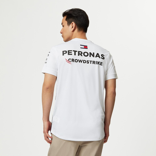 T-shirt męski Team biały Mercedes AMG F1 2023