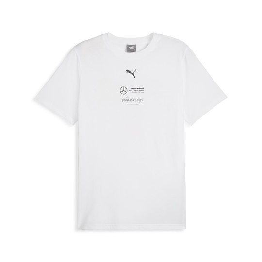 T-shirt męski biały Singapore Mercedes AMG F1 2023